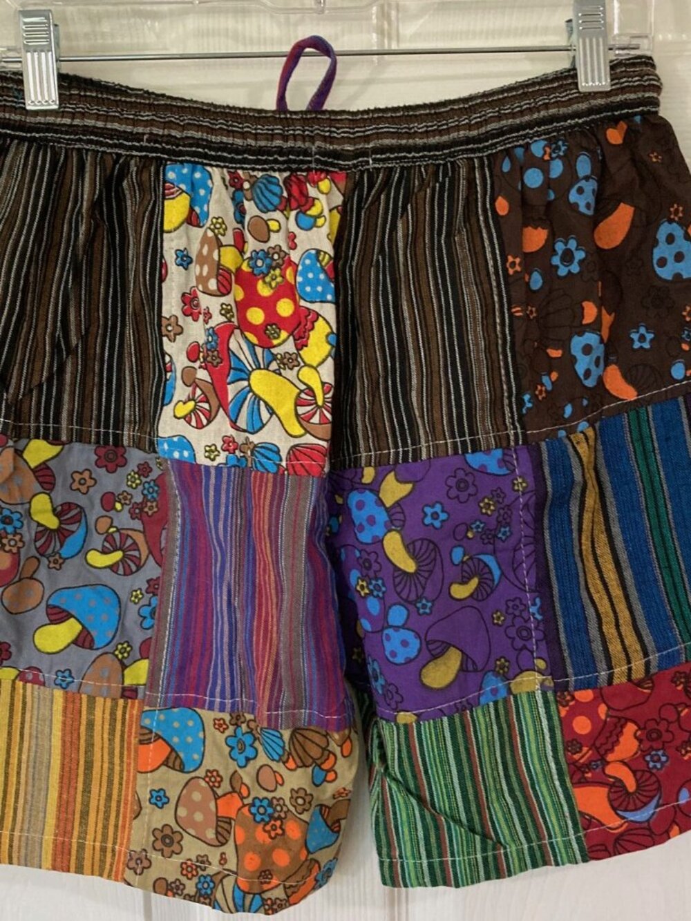 Kathmandu Imports Unisex Mushroom Shorts XL New Retro Bohemian Handmade Nepal - Picture 3 of 5